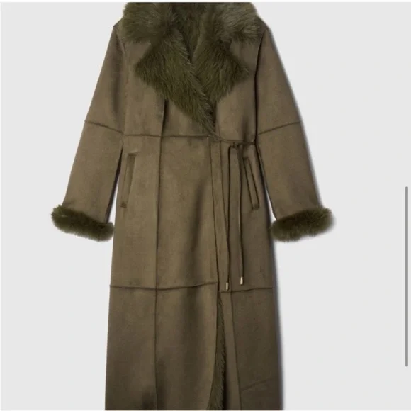 Gap × Cult Gaia Vegan Suede Wrap Coat - Picture 5 of 10